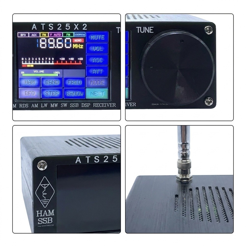 8ใหม่ATS25X2 พร้อม WiFi Si4732 ตัวรับสัญญาณวิทยุแบบเต็มแบนด์สําหรับ FM LW สําหรับ MW และสําหรับ SSB