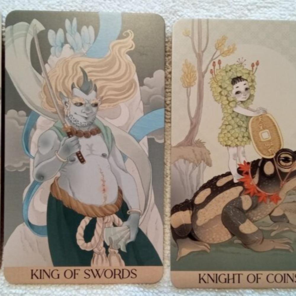 Yokai Tarot Deck 12*7 ซม.78 ชิ้นการ์ด Rooted ในญี่ปุ่น Folklore พิมพ์ 350GSM นูน Cardstock บรรจุในกล
