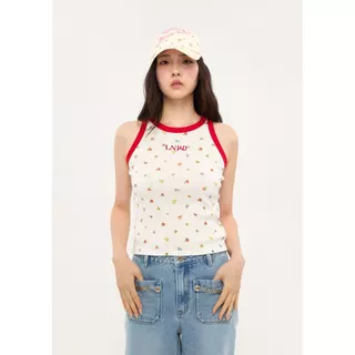 Lyn around - เสื้อกล้ามปักโลโก้แต่งลายดอกไม้ คอลเลกชัน LNRD Signature (A26FGWA194)
