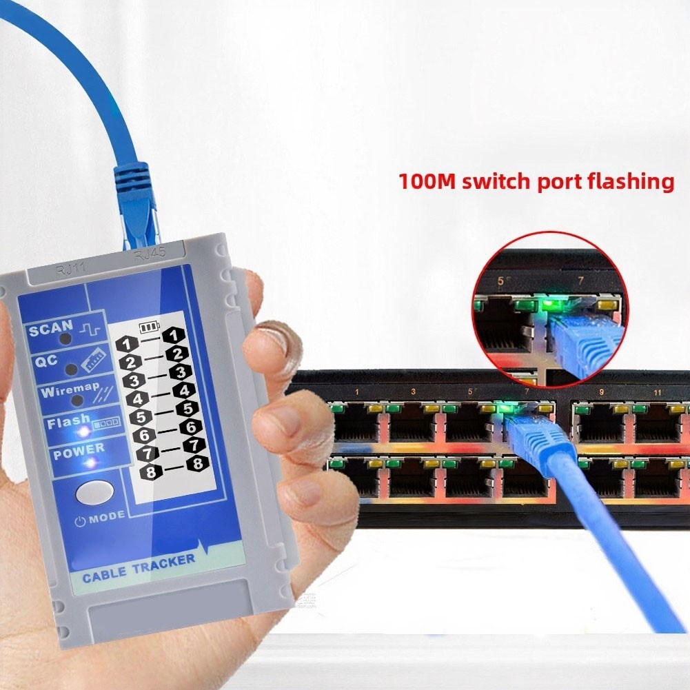 [ใหม่]ตัวค้นหาสายเคเบิล ET608, ตัวค้นหาสาย LAN เครือข่ายสําหรับ PoE Test QC NCV Test Breakpoint