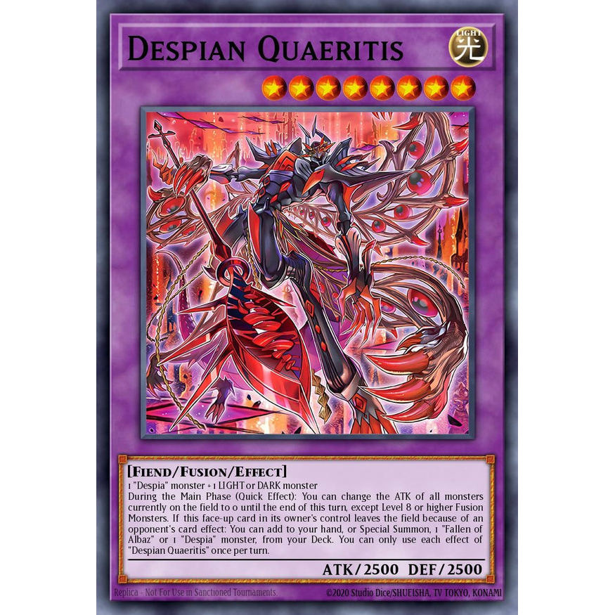 [Yugioh Funny Shop] การ์ด 1 ใบ RA05-EN036 - Despian Quaeritis - Super Rare - Rarity Collection 5