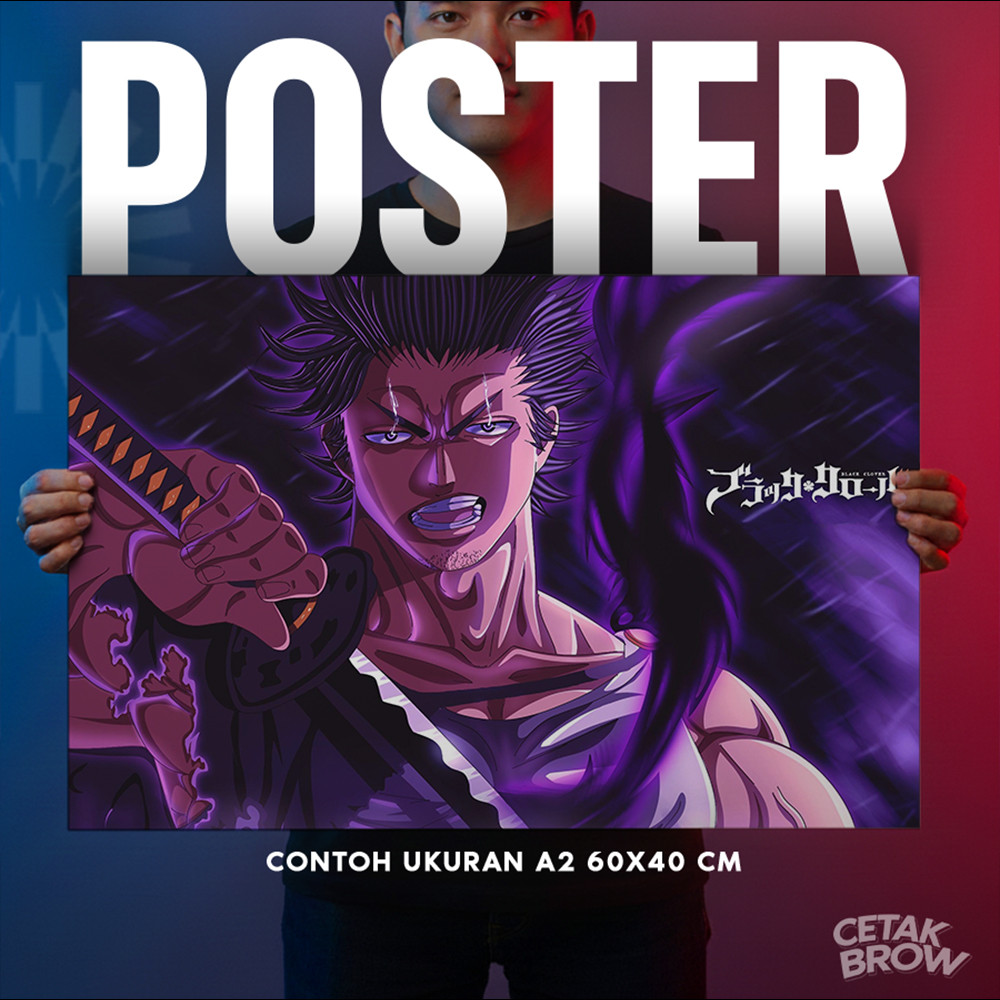 Black Clover Yami Sukehiro Edition โปสเตอร์ตกแต่งผนังห้องสะสม Creative Studio ตกแต่ง
