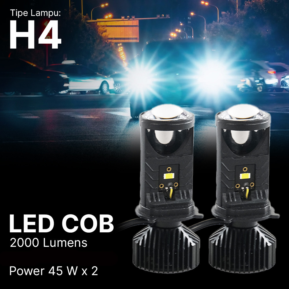 SOYAV ไฟหน้ารถ High Low Beam LED H4 COB 2000 Lumens 2 ชิ้น - Y6D