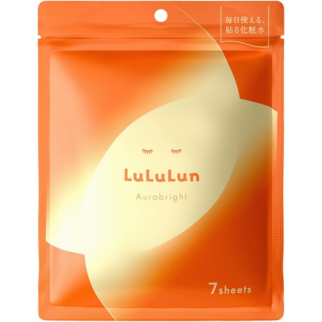 LuLuLun Aura Bright Mask W, 7-Pack: Face Pack, Sheet Mask, Moisturizing, Pores, Face, Beauty, Mask 1