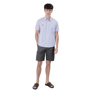 John Henry เสื้อเชิ้ตผู้ชายแขนสั้น ทรงเข้ารูป รุ่น JH S226MSSSM12 - สีกรมท่า