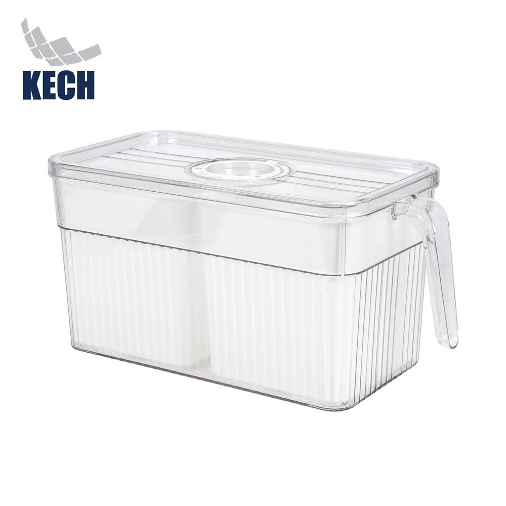 KECH กล่องจัดเก็บในตู้เย็น 2 ช่อง มีด้ามจับ  SYPA SIZE L จัดส่งโดย HomePro