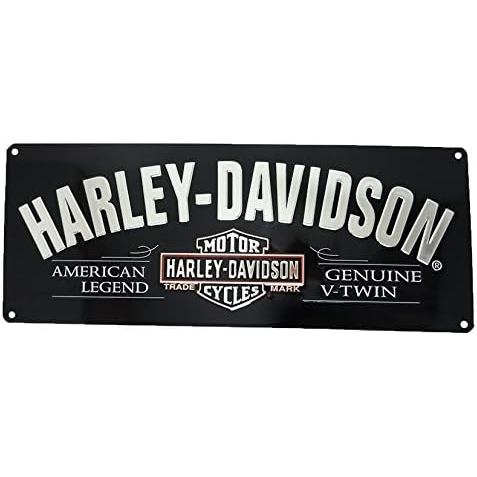 ป้ายดีบุก Harley-Davidson V-Twin Bar & Shield