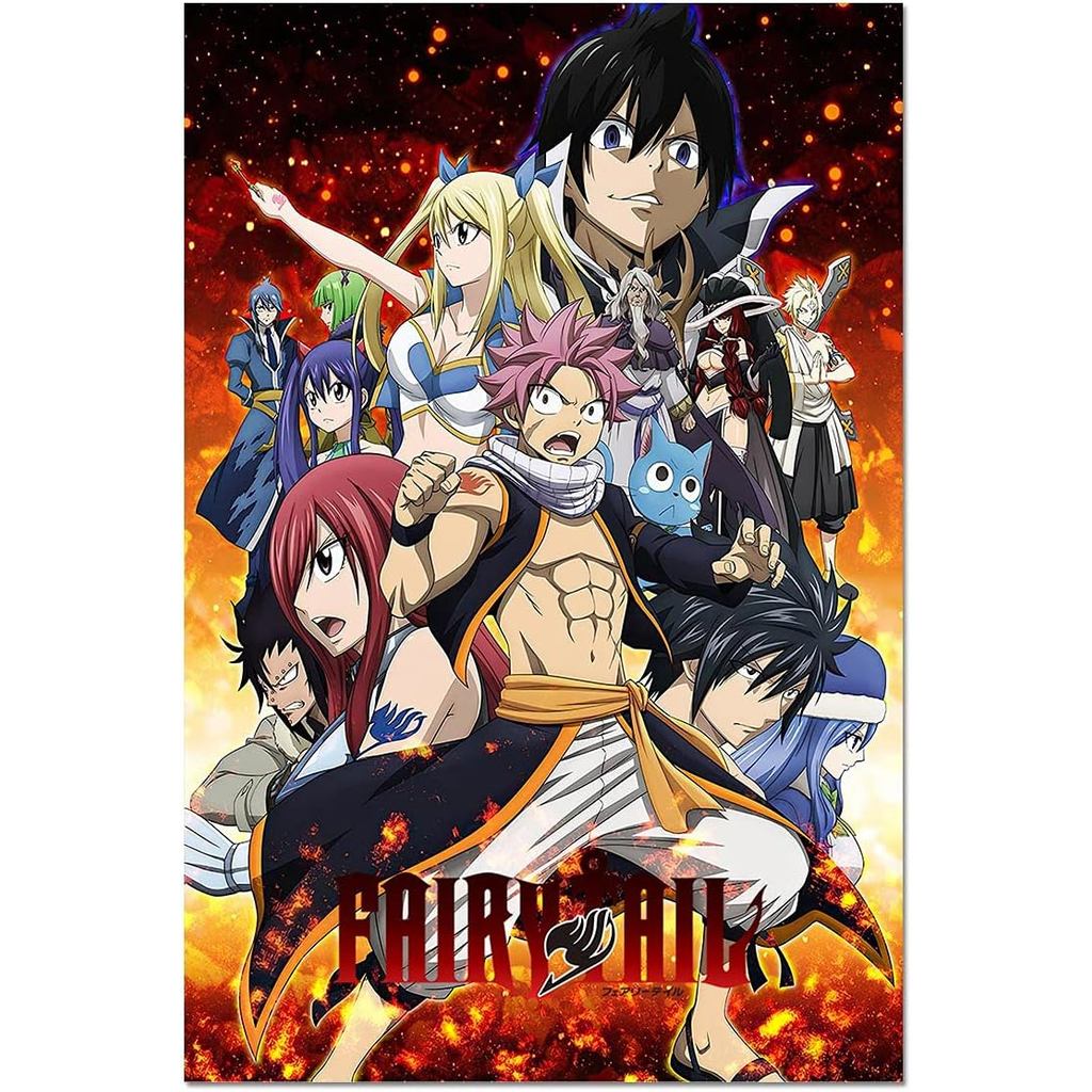 Fairy Tail โปสเตอร์อะนิเมะ Fairy Tail ตกแต่ง Fairy Tail Wall Art Fairy Tail Snow Anime Wall Art Guy 
