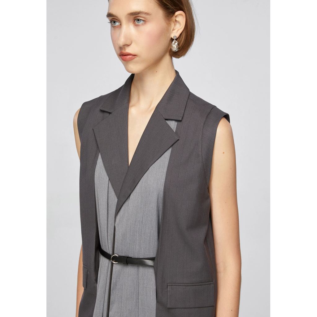 QUINN - Pleated Suit Dress ชุดเดรส (Q25WGWA029) — صورة 5