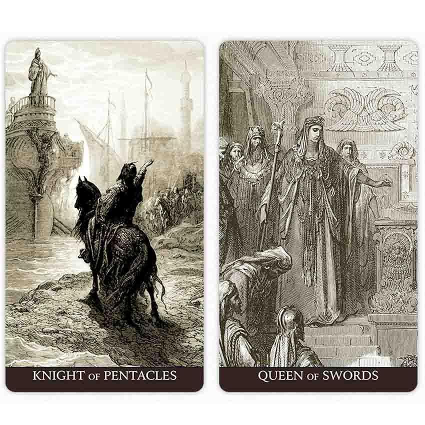 11.3x6.3 ซม. Gustave Doré Tarot Deck Card คู่มือกระดาษเกม