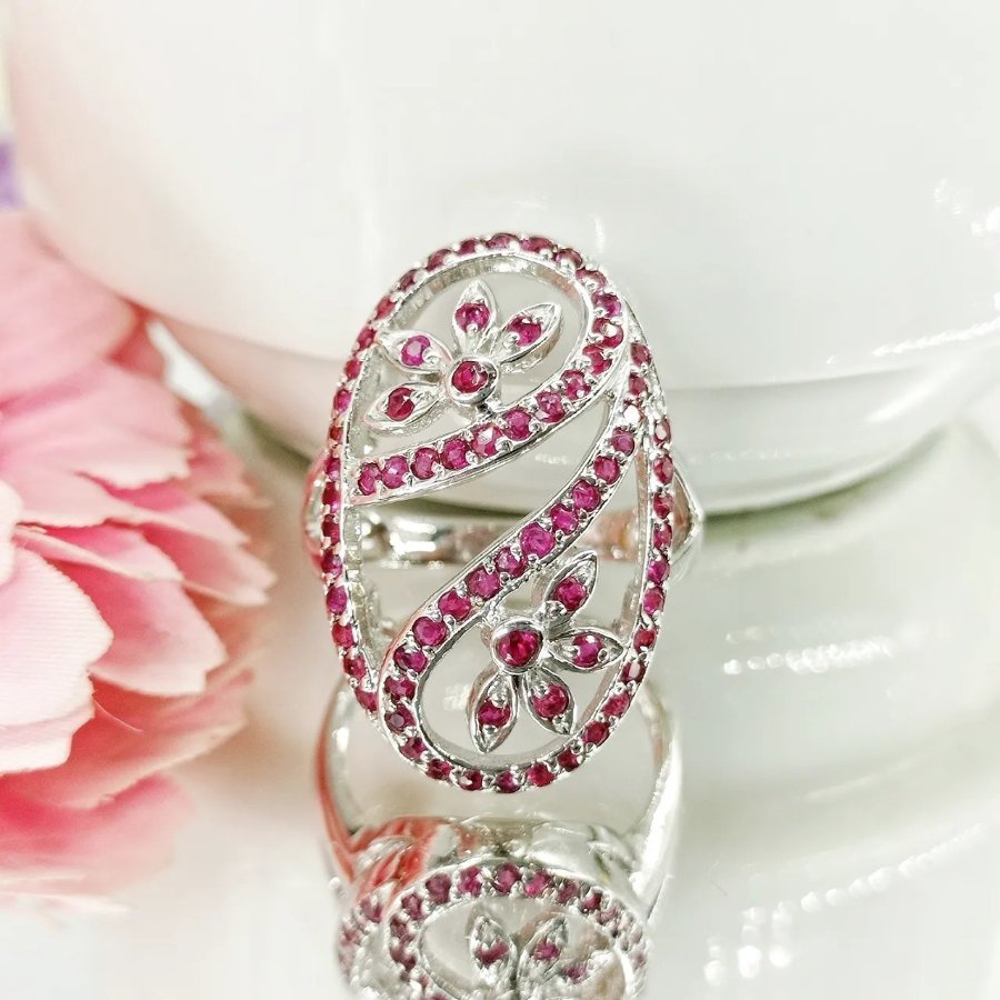 แหวนเงินทับทิมสยาม [JS Jewelry]