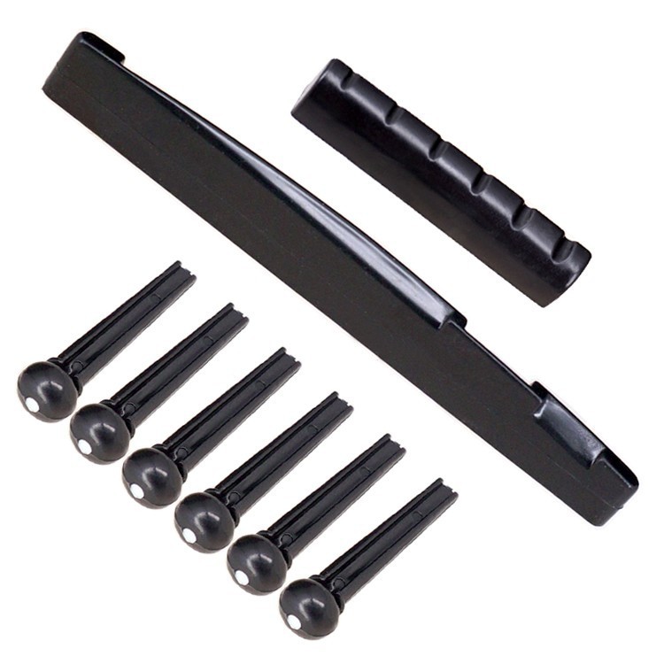 [Diskaun]⭐6-String Guitar Nut & Saddle + สําหรับชุดขาสะพานสําหรับกีตาร์โปร่งอุปกรณ์เสริม