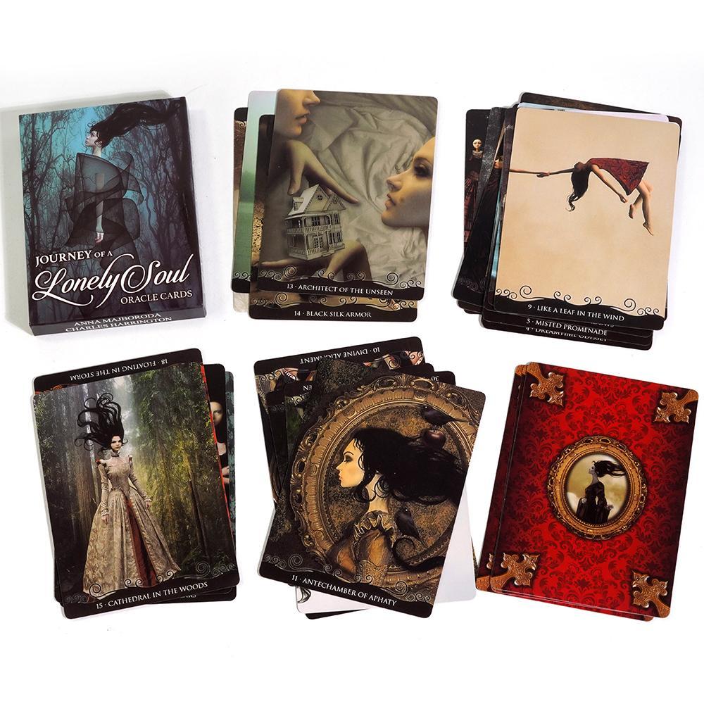 10.3*6 ซม. Journey of A Lonely Soul Oracle การ์ด Tarot Deck Gothic Surrealism สร้างแรงบันดาลใจการเดินทางภายในของคุณและ Charles Harringtons Wisdom