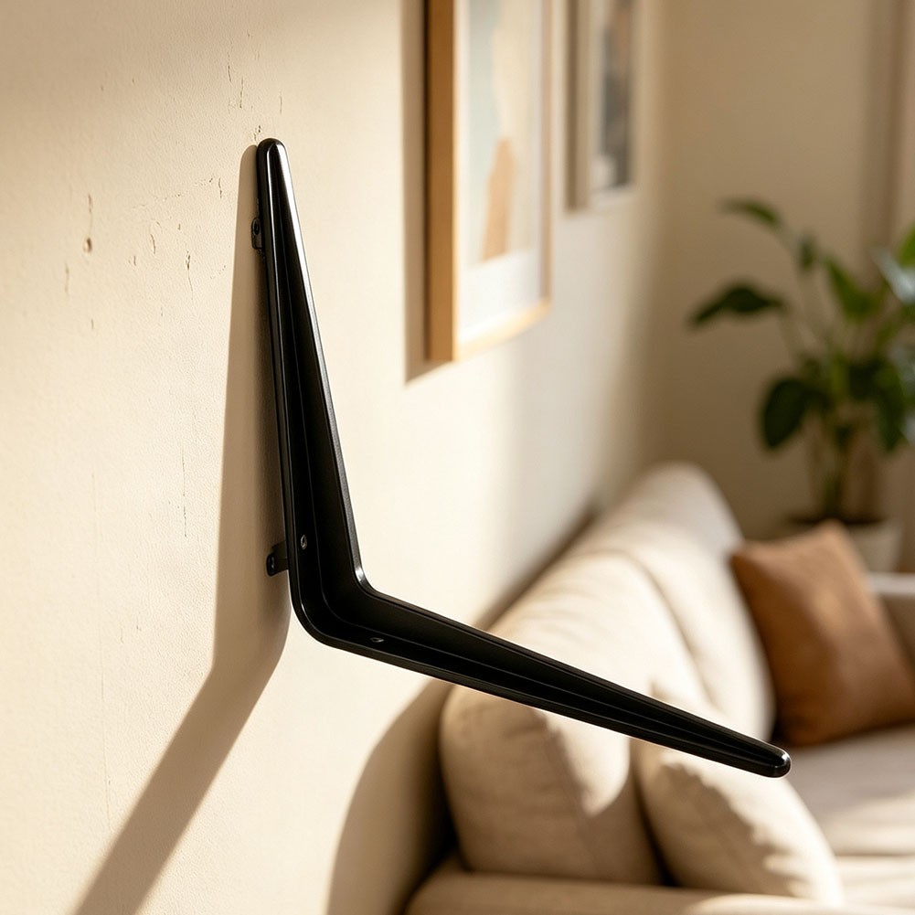 SMT20 Pack Black Iron Shelf Brackets - Rustic L Brackets สําหรับ DIY