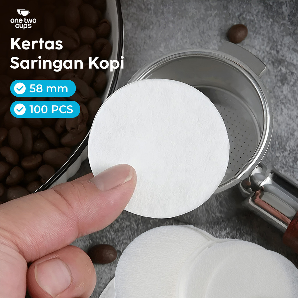 One Two Cups Coffee Filter Paper Moka Pot 100 ชิ้น - OJ1