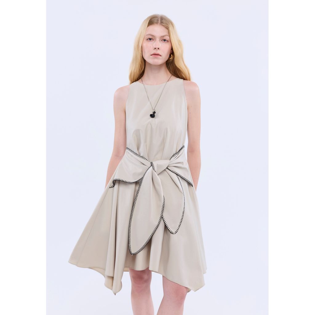 QUINN - Waist Tie Handkerchief Skirt Mini Dress ชุดเดรส (Q26WGWA006) — صورة 4