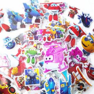 ▶Super Wings Diy ของเล่นสําหรับเด็ก 1 แผ่น / 5 แผ่นลายการ์ตูน 3 D Diyสติ๊กเกอร์