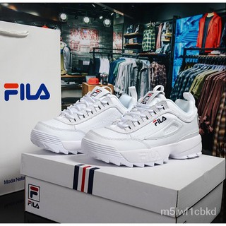 รองเท้า FILA sneaker รองเท้าสตรีรองเท้า Disruptor 2 รองเท้าวิ่งฟันเลื่อยขนาดใหญ่ 50ZD