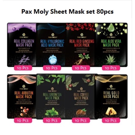 หน้ากากแผ่น Pax Moly 80 ชิ้น