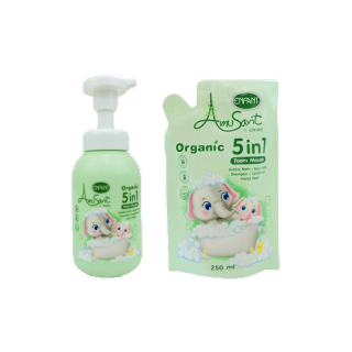 Amusant 5 in 1 Bubble Bath/Body Wash/Shampoo/Conditioner/Hand Wash