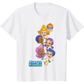 เสื้อยืดอินเทรนด์ผู้ชายอินเทรนด์ผู้หญิงเสื้อยืด ลาย Nickelodeon Bubble Guppies School Of Mermaids สําหรับเด็กS-3XL