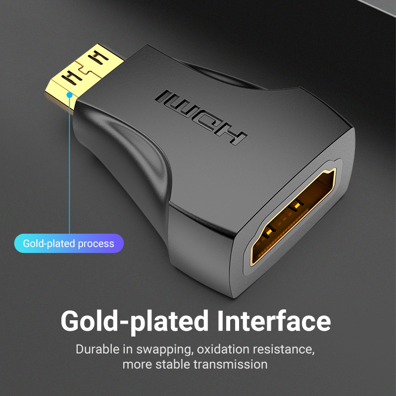 Vention Mini Hdmi Male To Hdmi Female อะแดปเตอร์ 3D 4K 30HZ Gold Plated Hdmi เชื่อมต่อสําหรับ Hdtv แล็ปท็อป AISB0