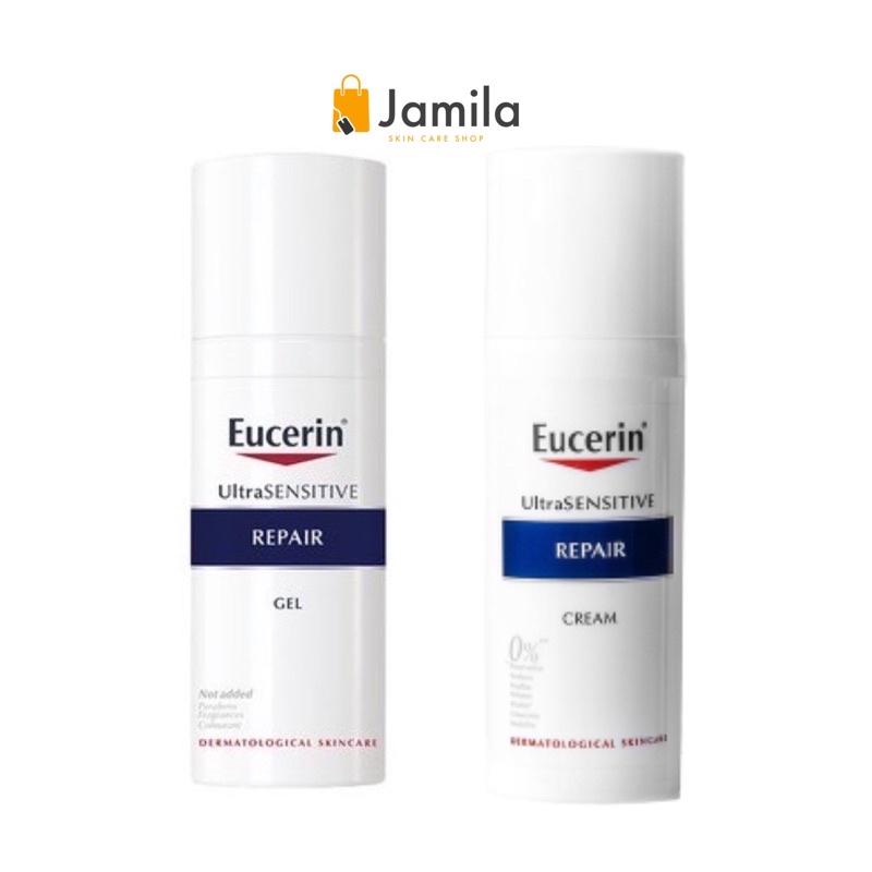 [Exp.2028] Eucerin UltraSensetive Repair Gel 50ml / Repair Cream 50ml