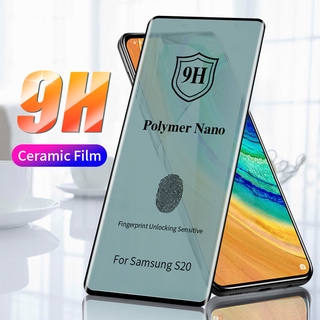 Full Glue Soft Curved Ceramic Tempered Glass Screen Protector Samsung Galaxy S20 Ultra S10 S9 S8 Plus Note 20 8 9 10 Plus