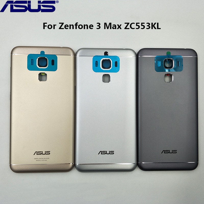 สําหรับ ASUS Zenfone 3 Max ZC553KL X00DD X00DDA ด้านหลังประตูกรณีแบตเตอรี่ที่อยู่อาศัยปกหลังด้านหลังฝาครอบ