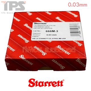 ฟิลเลอร์เกจแบบมิลลิเมตร ยาว 25 ฟุต หนา 0.03 มม. รุ่น 666M-3 STARRETT