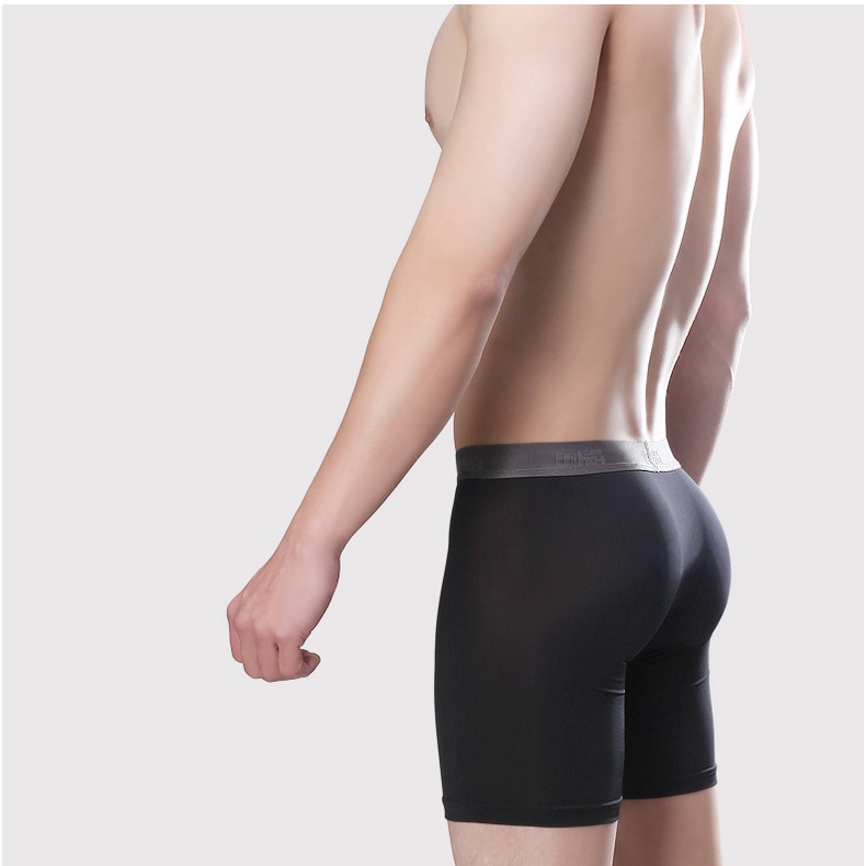 กางเกงบ็อกเซอร์ขายาว แบบบางพิเศษ แห้งเร็ว เหมาะกับการเล่นฟิตเนส สําหรับผู้ชาย