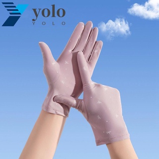 Yolo ถุงมือขับรถ ยืดหยุ่น ผู้ชาย ผู้หญิง งานแต่งงาน สแปนเด็กซ์ ฤดูร้อน ถุงมือกีฬากลางแจ้ง