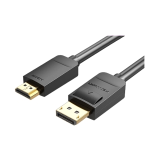 ส่งไวจากไทย Vention สายเชื่อมต่อหน้าจอ Dp สายเคเบิ้ล ชุบทอง แปลง Dp เป็น Hdmi ตัวผู้ 1080P 60HZ Full Hd Hdtv