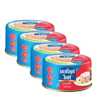 💥โปรสุดพิเศษ!!!💥 นอติลุสไลท์ ทูน่าสเต๊กในน้ำแร่ 165 กรัม x 4 กระป๋อง Nautilus Lite Tuna Steak in Spring Water 165 g x 4