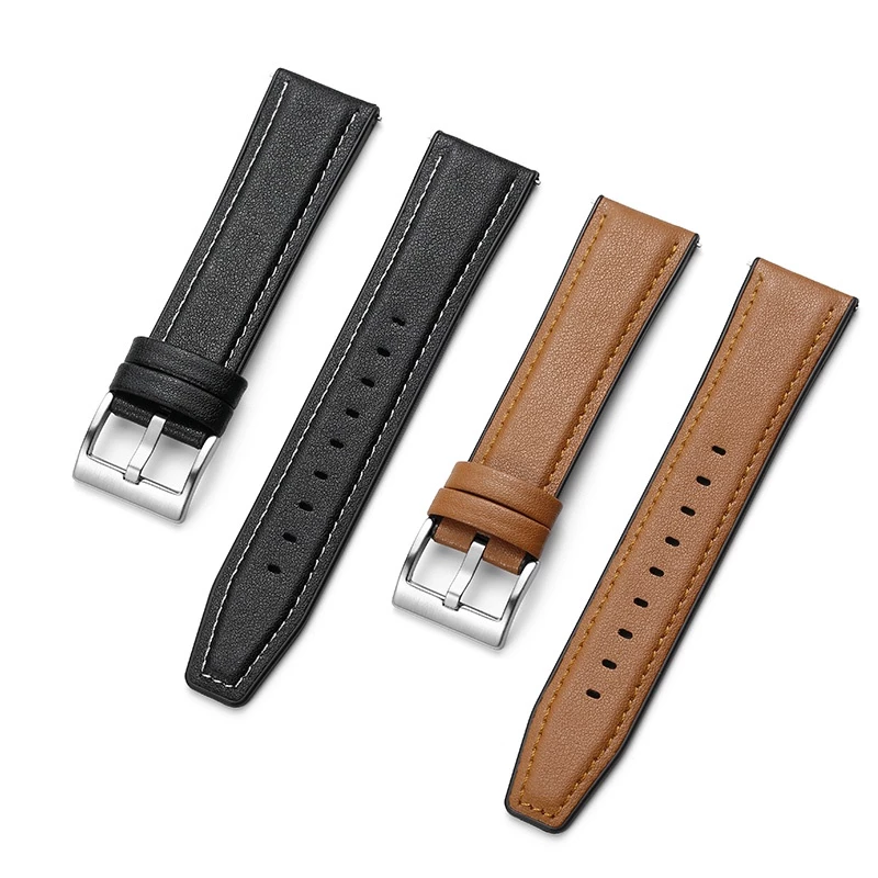 สายหนังนาฬิกาAmazfit Huami Amazfit Bip Bit 3 Pro/ S / U /BIP U Pro:Black,20mm ใช้ได้กับ smart watch ขนาด20mm/22mm