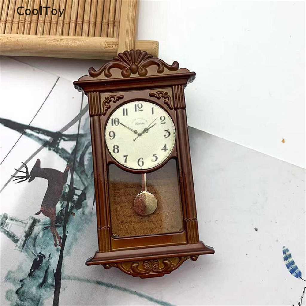 < Cooltoy > นาฬิกาแขวนผนังจิ๋ว 1:12 สําหรับตกแต่งบ้านตุ๊กตา 1 ชิ้น - รูปที่ 5