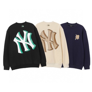 ❤❀ [พร้อมส่ง] ❤ Mlb NY เสื้อกันหนาว คอกลม แขนยาว ปักลาย + พิมพ์ลาย แฟชั่นใหม่ สําหรับทุกเพศ