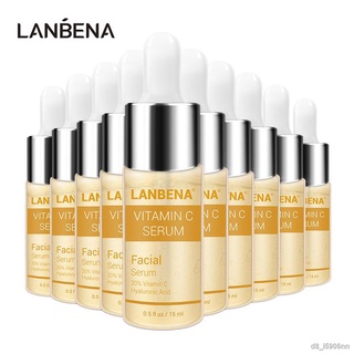 Lanbena Vitamin C Serum Whitening Hyaluronic Acid Vc Face Cream Snail Remover Freckle Speckle Fade Dark Spots Anti-aging