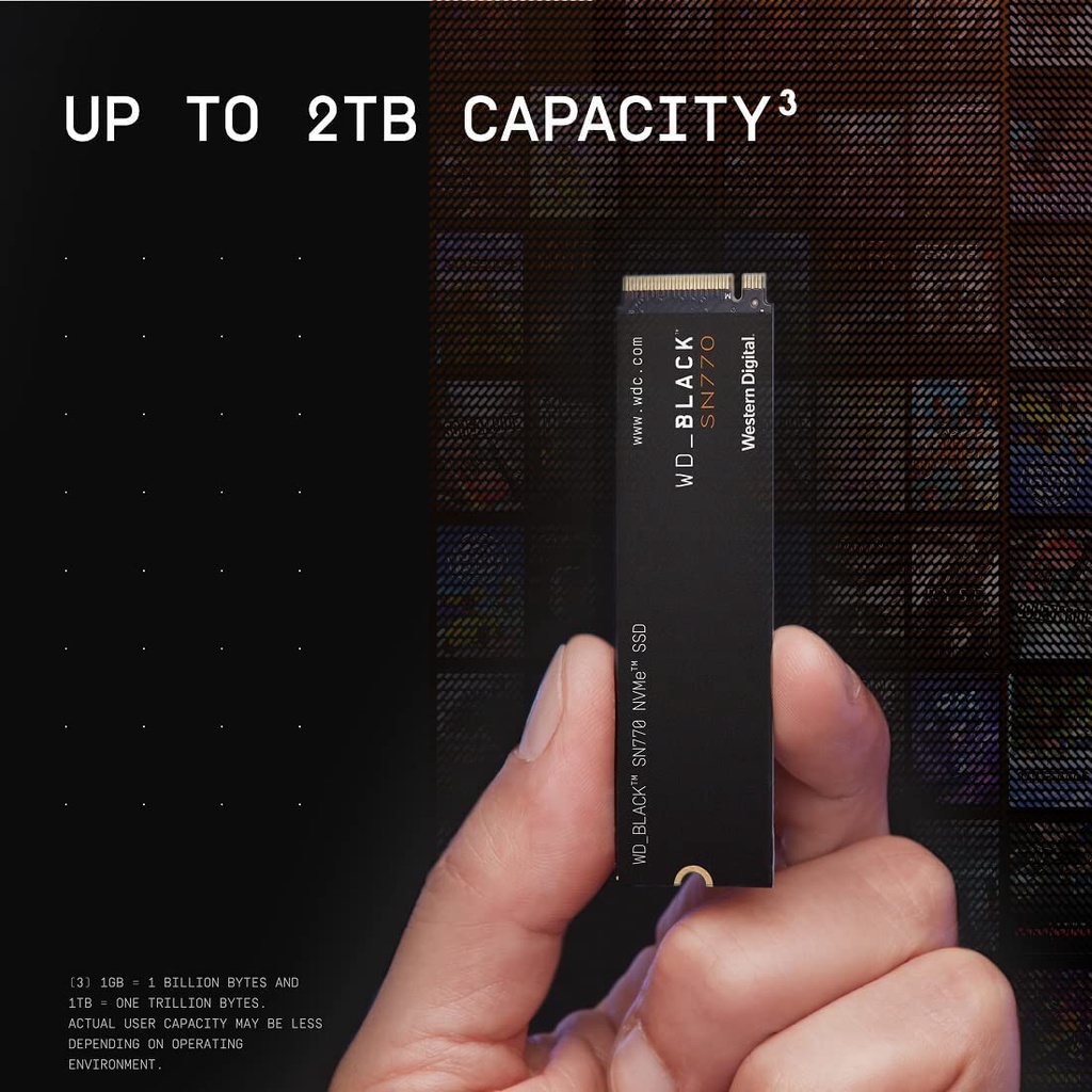 🔥ขายดีมาก🔥 250GB / 500GB / 1TB SSD (เอสเอสดี) WD BLACK SN770 NVMe SSD Gen4x4 M.2 2280 (WDS500G3X0E)(WDS100T3X0E)