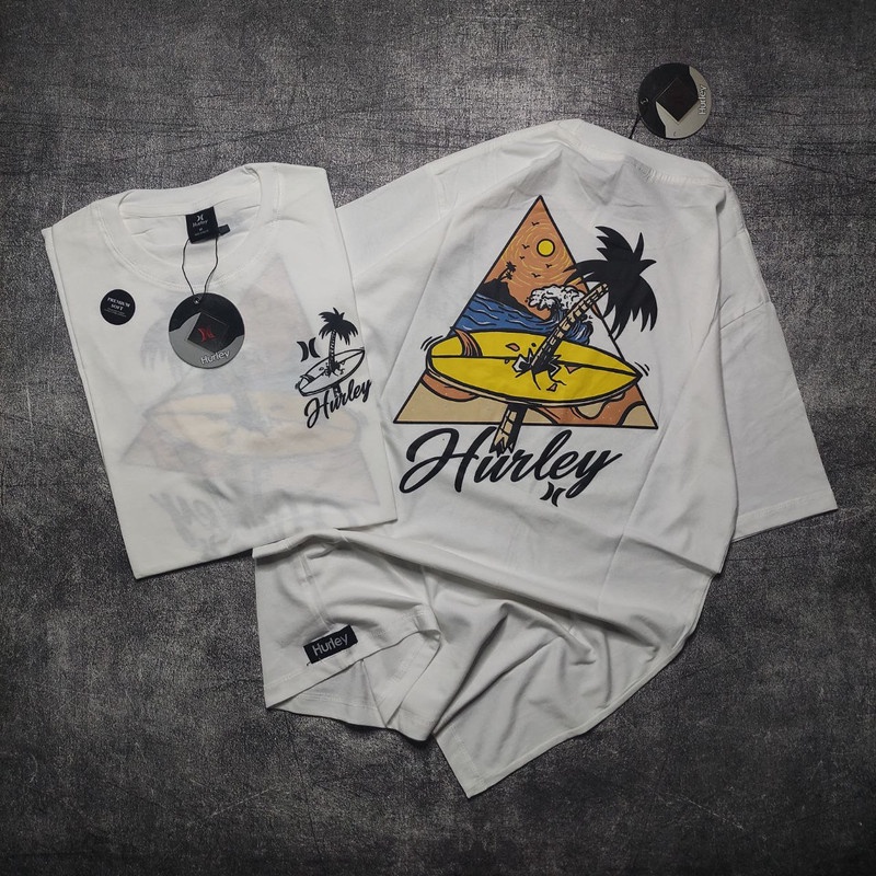 เสื้อยืด HURLEY สีขาวนําเข้า HURLEY MENS DISTRO T-SHIRTS