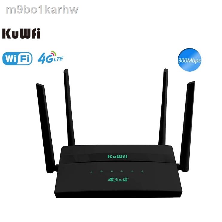 ☸ KuWFi 4G WiFi Router 150Mbps Support 32 Users RJ45 WAN LAN Wireless ...