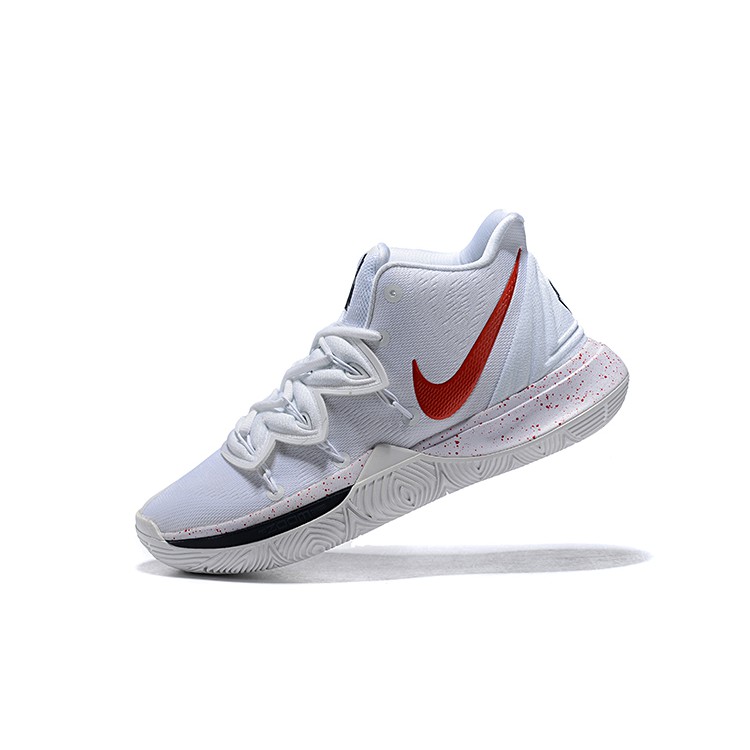 Kyrie 5 best sale white and red