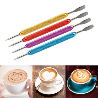 เข็มวาดลายกาแฟ Latte art pen stainless steel เข็มวาดหน้ากาแฟ อุปกรณ์วาดฟองนมบนแก้วกาแฟ☕🍒มีพร้อมส่ง