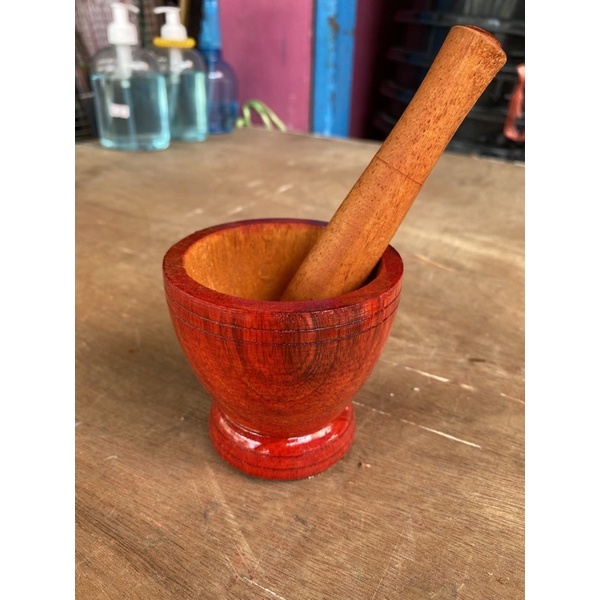 ครกไม้ ครกหิน ครกตำหมาก 3.5 นิ้ว