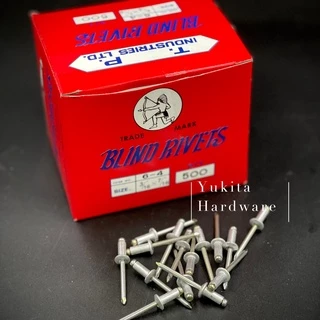 (1กล่องเล็ก) ตะปูยิงรีเวทส์ สกรูยิงรีเวทส์ ตะปูยิง BLIND RIVETS ตราคนป่า (สีอลูมิเนียม)