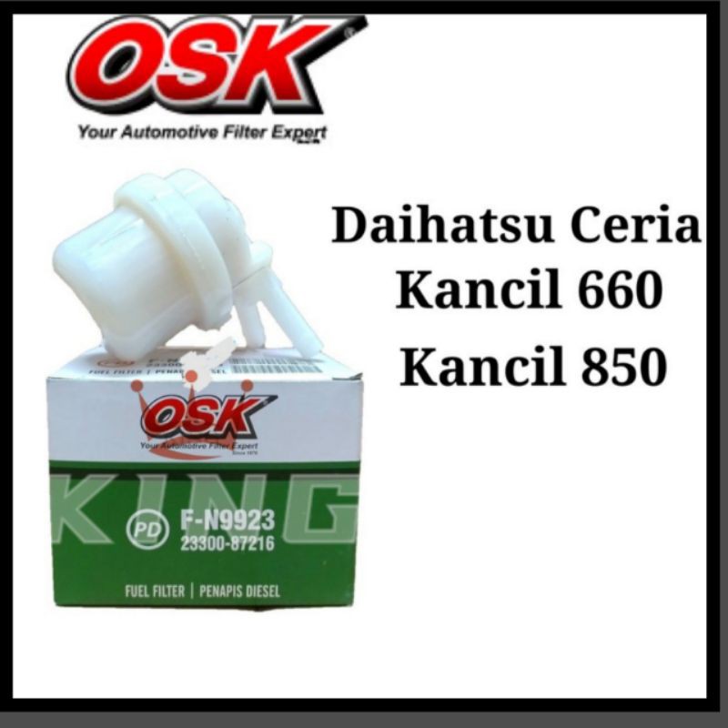OSK F-N9923 FUEL FILTER PERODUA KANCIL660 850 DIhatsu Ceria (PLASTIC) F-N9923/23300-87216