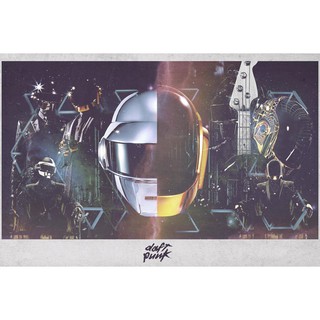 โปสเตอร์ Daft Punk ดาฟต์พังก์ EDM Techno Dance Electronic Music Poster วอลเปเปอร์ รูปภาพ ตกแต่งผนัง วงดนตรี ตกแต่งบ้าน