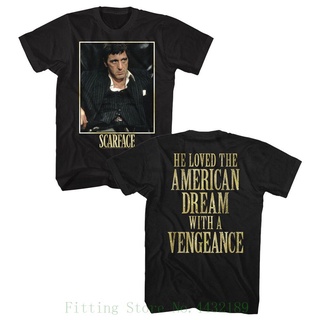 [S-5XL] Gildan เสื้อยืดผ้าฝ้าย 100% พิมพ์ลายภาพยนตร์ Scarface Al Pacino 2 ด้าน สีขาว ดํา สําหรับผู้ชาย ไซซ์ S 5Xl