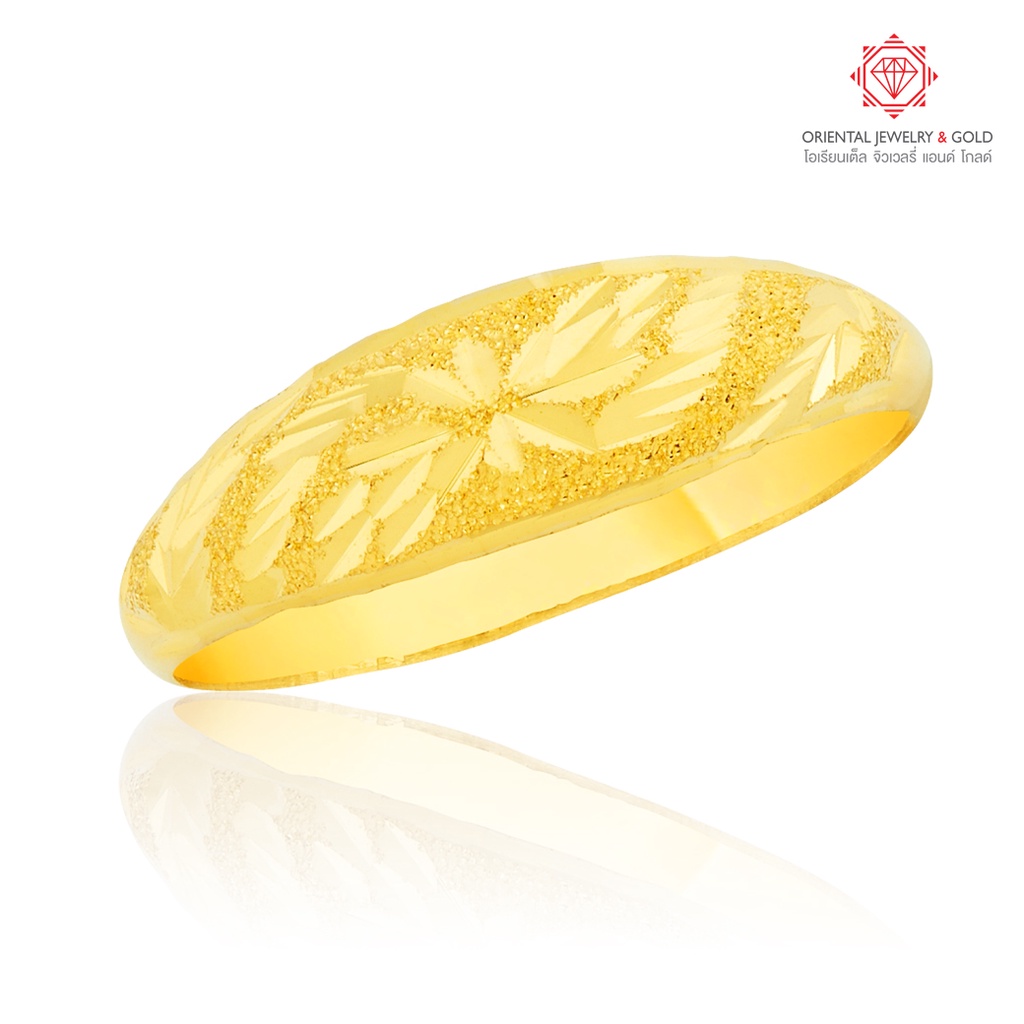 [ผ่อน 0%] OJ GOLD แหวนทองแท้ นน. 0.6 กรัม 96.5% โปร่งจิกเพชร ขายได้ จำนำได้ มีใบรับประกัน แหวนทอง แหวนทองคำแท้