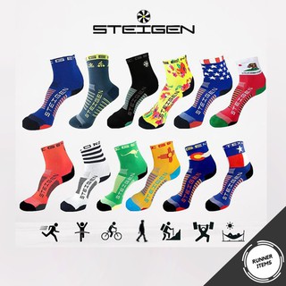 STEIGEN Sock (1/2 Half-เหนือตาตุ่ม) ถุงเท้ากีฬา ถุงเท้าวิ่ง ถุงเท้าปั่นจักรยาน ONE SIZE FIT ALL - ใส่ได้ทุกขนาดเท้า